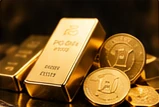 Fine gold bars and coins
